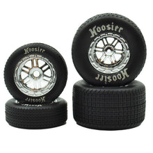 FR/RR Soft Tires & Chrome Wheels, Hoosier, 1/18 Sprint (4) (1RC5531)