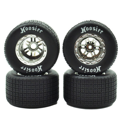 1RC FR/RR Soft Tires & Chrome Wheels, 1/18 LM (4) (1RC5542)