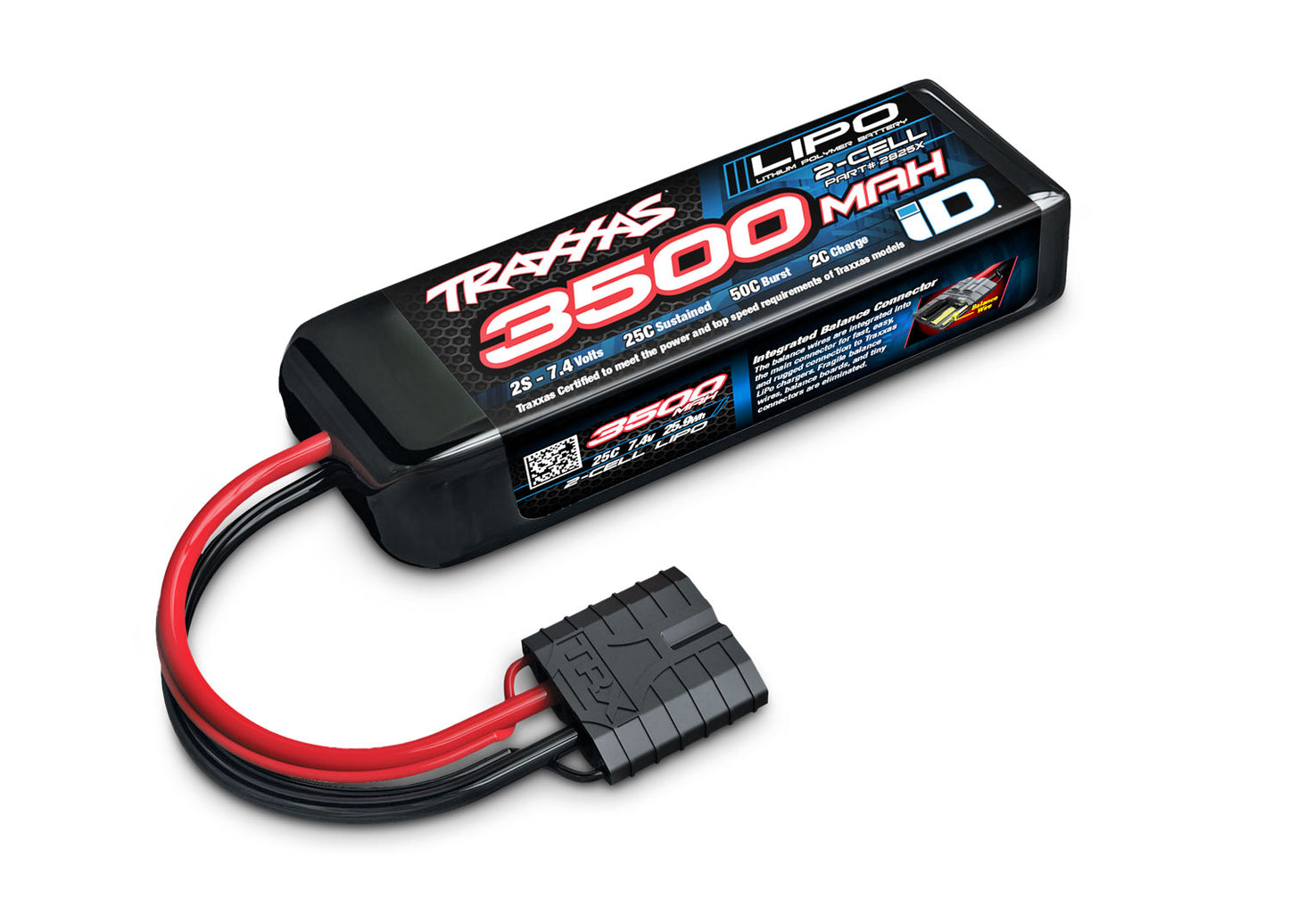 Traxxas 3500 mAh 7.4 Volt 2-Cell LiPo Battery (2825X)