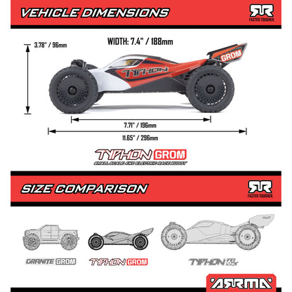 1/14 ARRMA TYPHON GROM (Battery & Charger Included) (ARA2106T1)