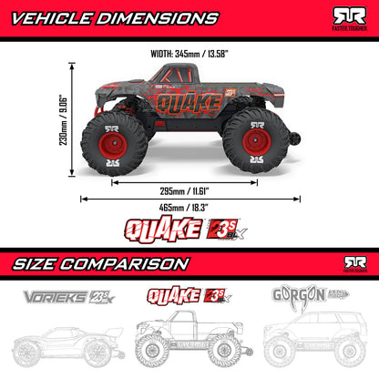 1/10 ARRMA QUAKE (RED) (ARA3537T1)