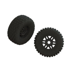 dBoots FORTRESS LP Tire Set Glued Black (2) (ARA550110)