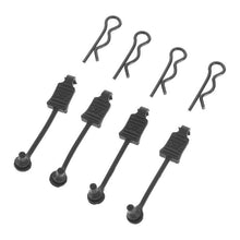 Arrma 1/8 Body Clips w/Rubber Retainers (Black) (4)   (AR390178)