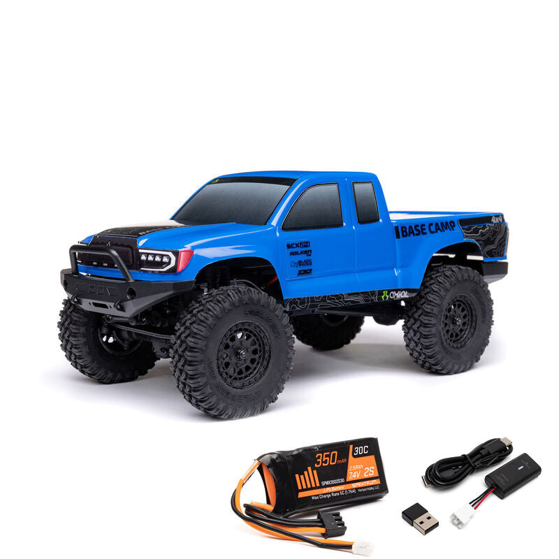 Axial 1/24th Scx24 Basecamp Blue RTR Rock Crawler (AXI-1219T2)