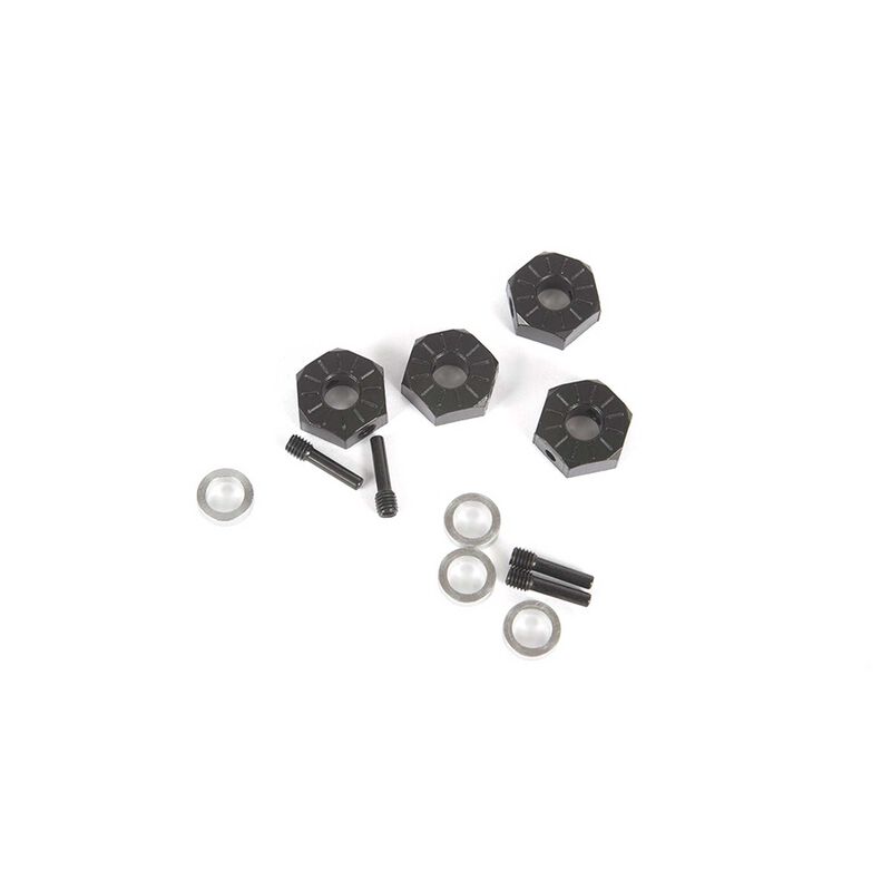 Axial 12mm Hex Screw Shaft & Spacer (4): Capra 1.9 UTB, SCX10III Base Camp (AXI232018)