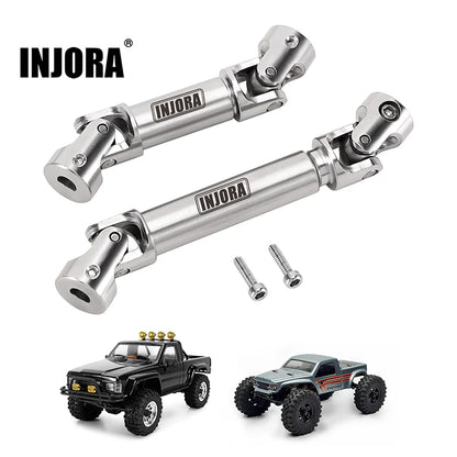 INJORA Stainless Steel Center Drive Shafts for 1/18 HPI Venture18 HobbyPlus CR18P (VEN-02SR)