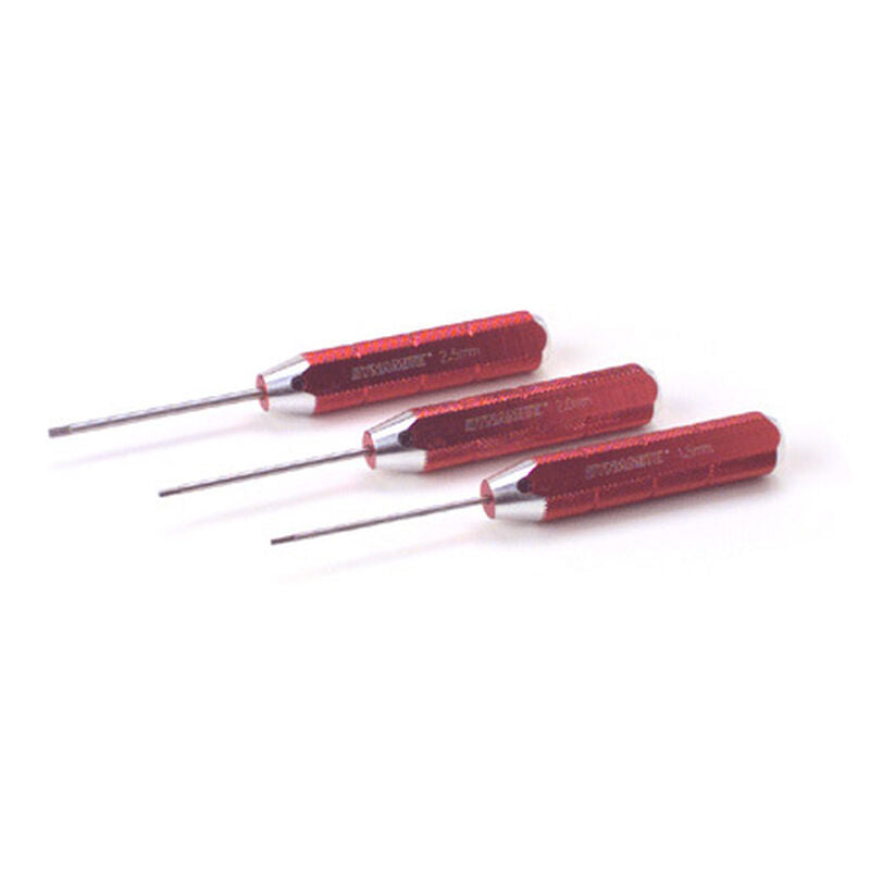 Dynamite Machined Hex Driver Metric Set, Red (Dyn2904)