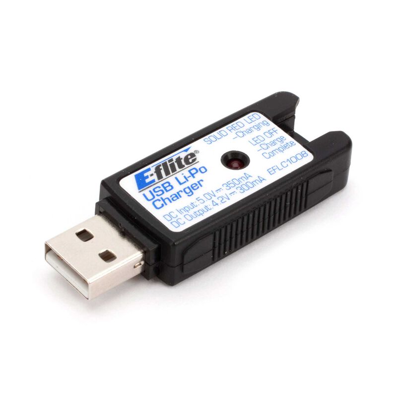 E-flite 1S USB Li-Po Charger, 300mA (EFLC1008)
