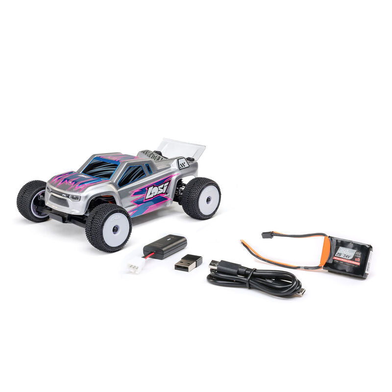 1/28 Losi Micro-T Silver (Battery & Charger Included) (LOS-1392T2)