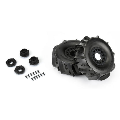 Pro-Line 1/7 Dumont Sand/Snow F/R Tires MTD 17mm Black Raid (2): Mojave/UDR (PRO1018911)