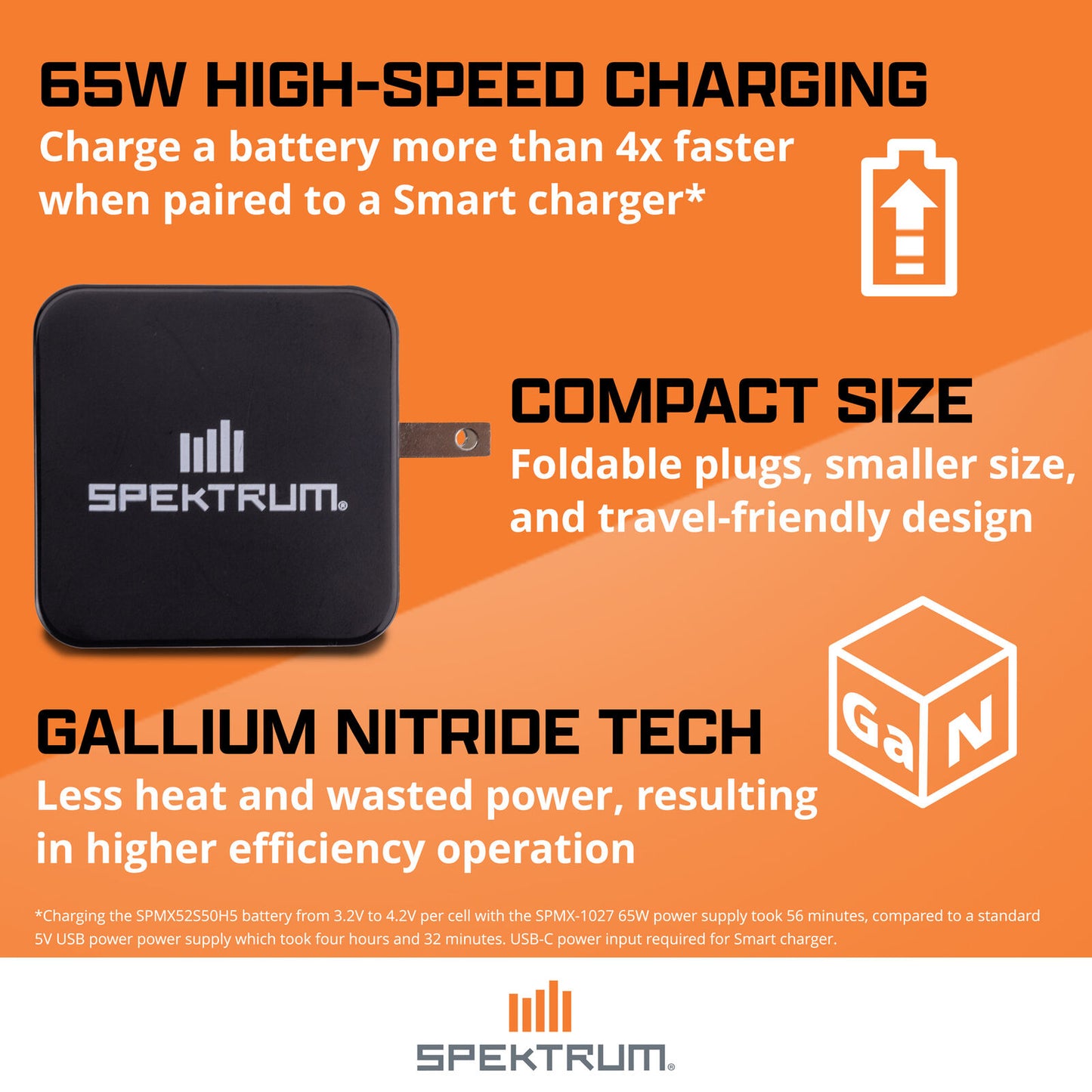 Spektrum Smart Powerstage Surface Bundle: 1400mAh 2S 30C LiPo Battery (IC2) / 100W S100 Charger / 65W Power Supply / Adapter (SPMXPSS215)