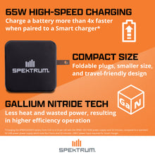 Spektrum Smart Powerstage Surface Bundle: 1400mAh 2S 30C LiPo Battery (IC2) / 100W S100 Charger / 65W Power Supply / Adapter (SPMXPSS215)