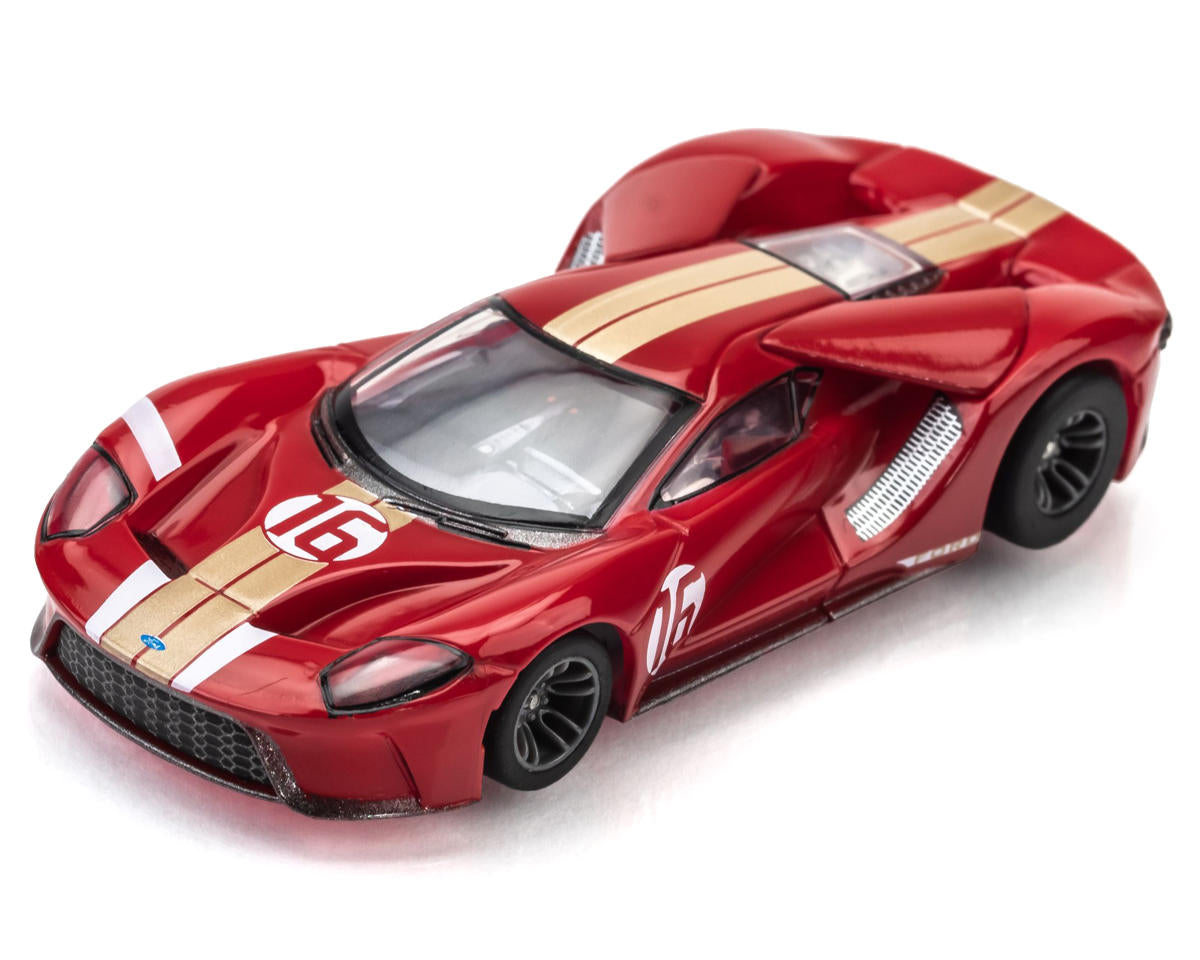 AFX Ford GT Heritage #16 HO Slot Car (Red) (LWB) (Mega G+) (AFX22067)