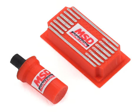 Exclusive RC Scale Ignition Box & Blaster Coil (Red) (ERC10-3011)
