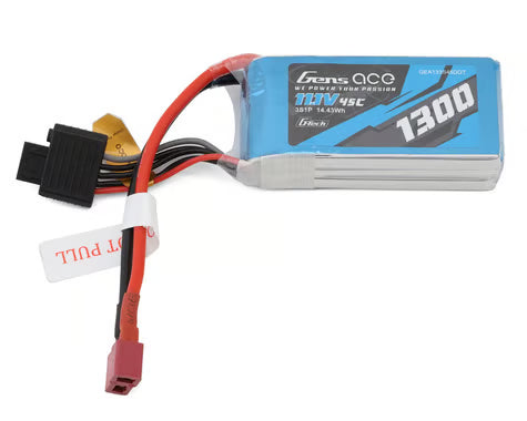 Gens Ace G-Tech Smart 3S LiPo Battery 45C (11.1V/1300mAh) w/Deans Connector (GEA133S45DGT)