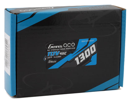 Gens Ace G-Tech Smart 3S LiPo Battery 45C (11.1V/1300mAh) w/Deans Connector (GEA133S45DGT)