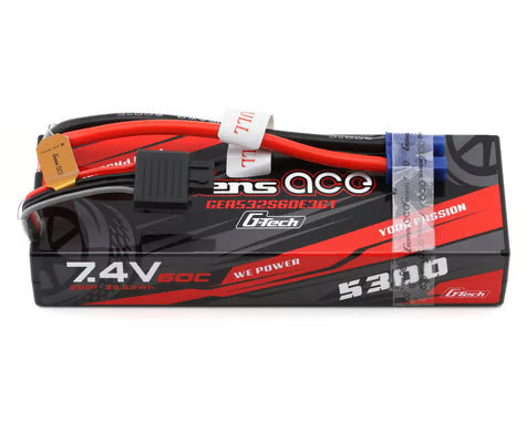 Gens Ace G-Tech Smart 2S LiPo Battery 60C (7.4V/5300mAh) w/EC3 Connector (GEA532S60E3GT)