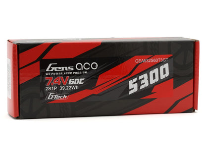 Gens Ace G-Tech Smart 2S LiPo Battery 60C (7.4V/5300mAh) w/Universal Connector (GEA532S60T3GT)