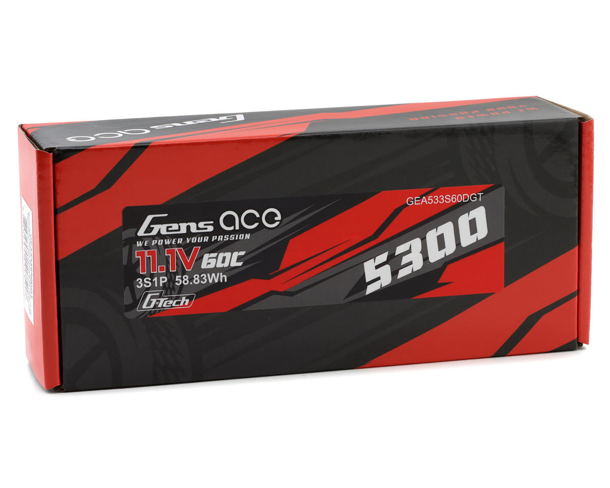 Gens Ace G-Tech Smart 3S LiPo Battery 60C (11.1V/5300mAh) w/T-Style Connector (GEA533S60DGT