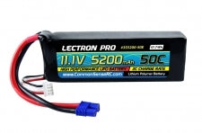 Lectron Pro 11.1V 5200mAh 50C Lipo Battery with EC3 Connector (3S5200-50E)