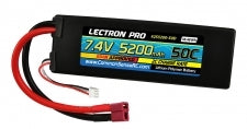 Lectron Pro 7.4V 5200mAh 50C Lipo Battery with Deans-Type Connector (2S5200-50D