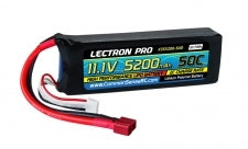 Lectron Pro 11.1V 5200mAh 50C Lipo Battery with Deans-Type Connector (3S5200-50D)
