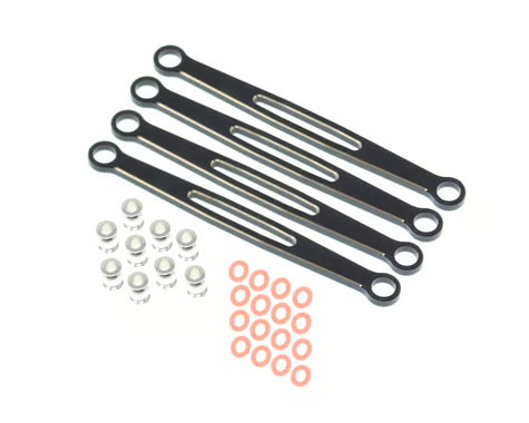 Redcat Ascent-18 Brass Rear Upper & Lower Links (Black) (4) (RER30282)