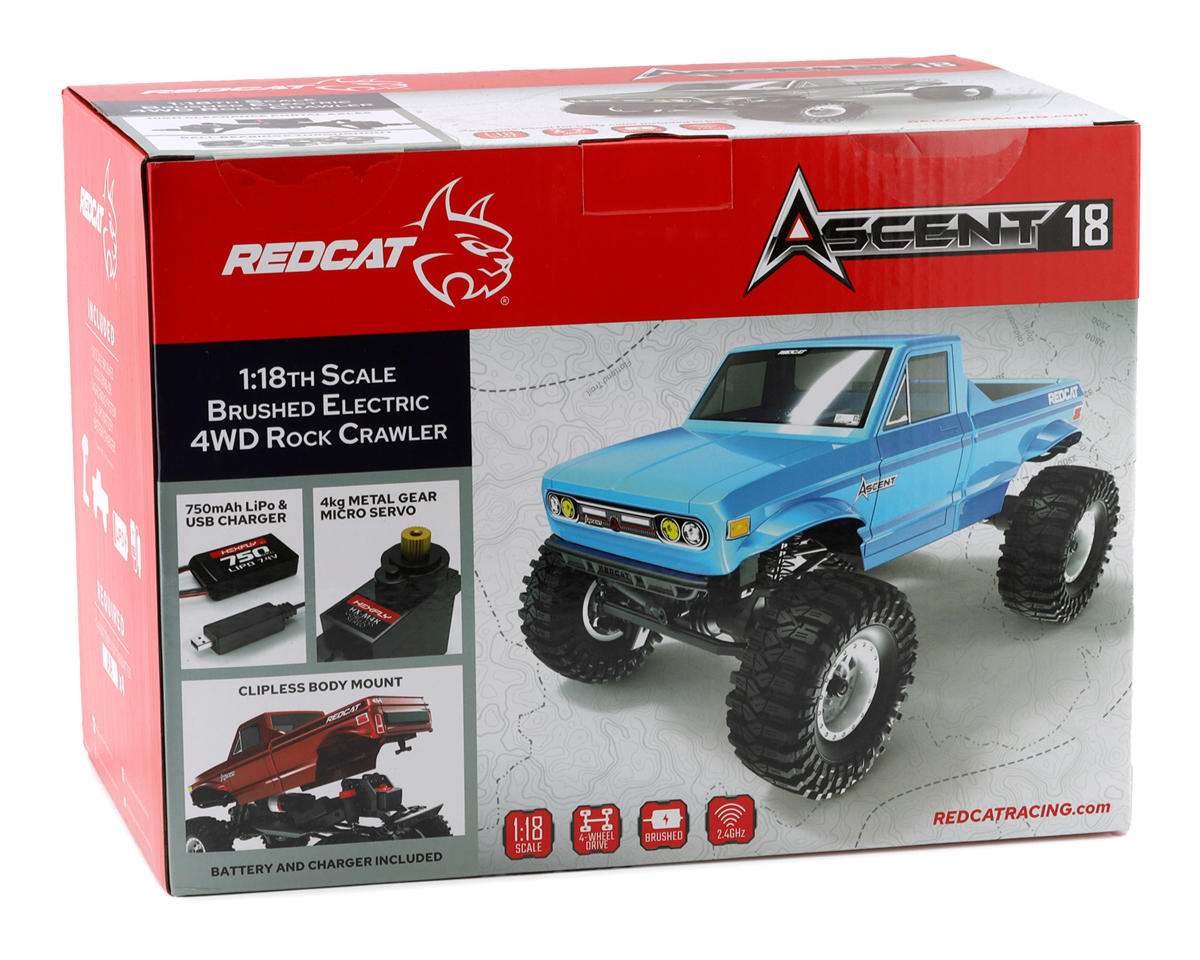 Redcat Ascent-18 1/18 4WD RTR Rock Crawler (Red) w/2.4GHz Radio, Battery & Charger (RER31320)