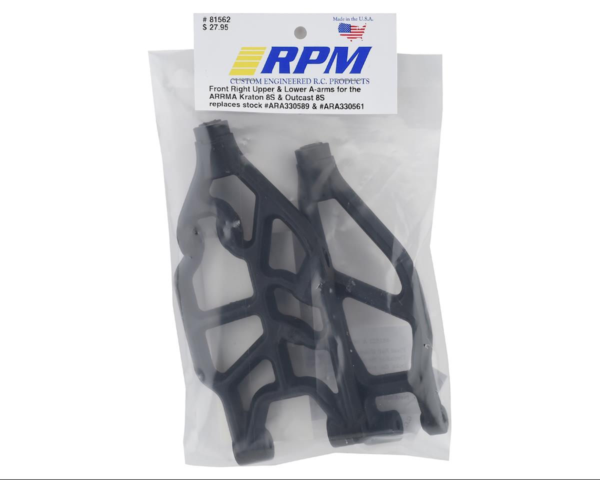 RPM Arrma 8S BLX Front Right Upper & Lower Suspension Arms (2) (81562)