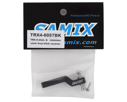 Samix Aluminum Drop Hitch Receiver for Traxxas TRX-4 (Black) (SAMTRX4-6057BK)