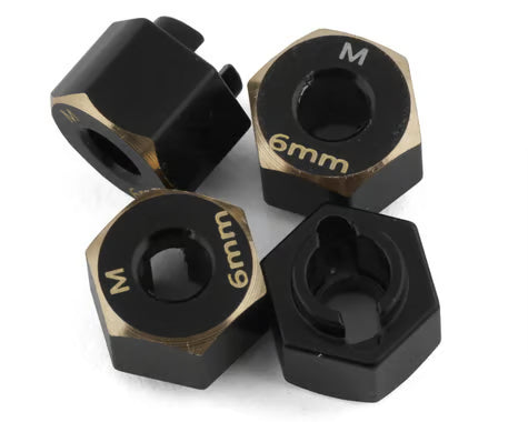 Samix Brass Hex Adapters for Traxxas TRX-4M (6mm) (4) (1.5g) (SAMTRX4M-4063-6)