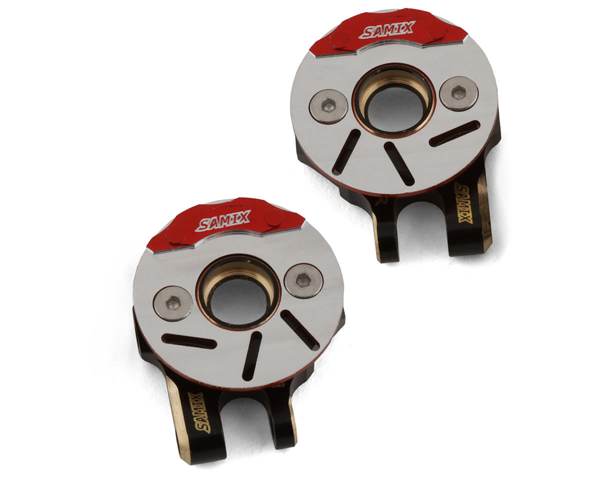 Samix Brass Steering Knuckles for Traxxas TRX-4M (2) (11g) w/Scale Brake Caliper (SAMTRX4M-4412FS)