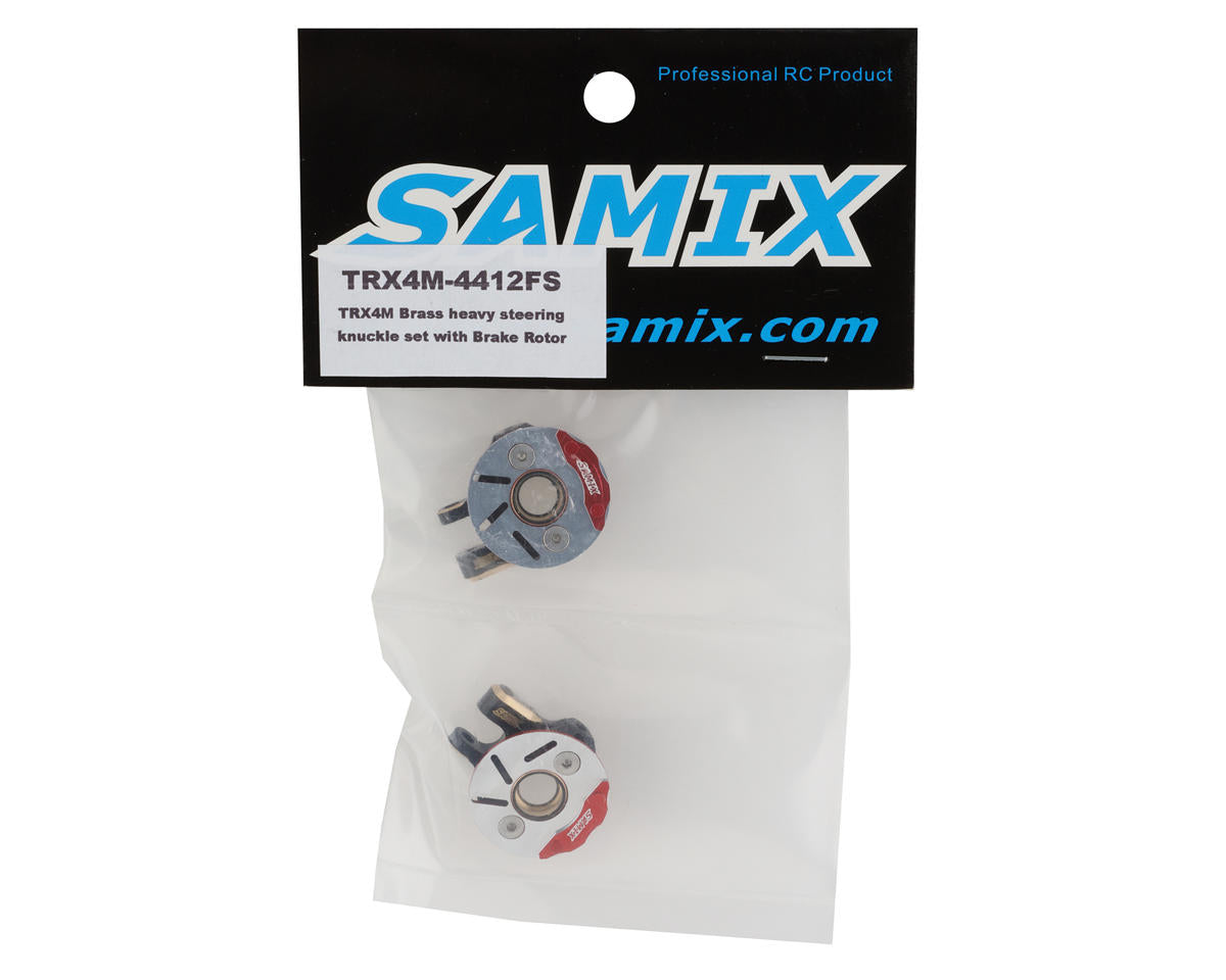 Samix Brass Steering Knuckles for Traxxas TRX-4M (2) (11g) w/Scale Brake Caliper (SAMTRX4M-4412FS)