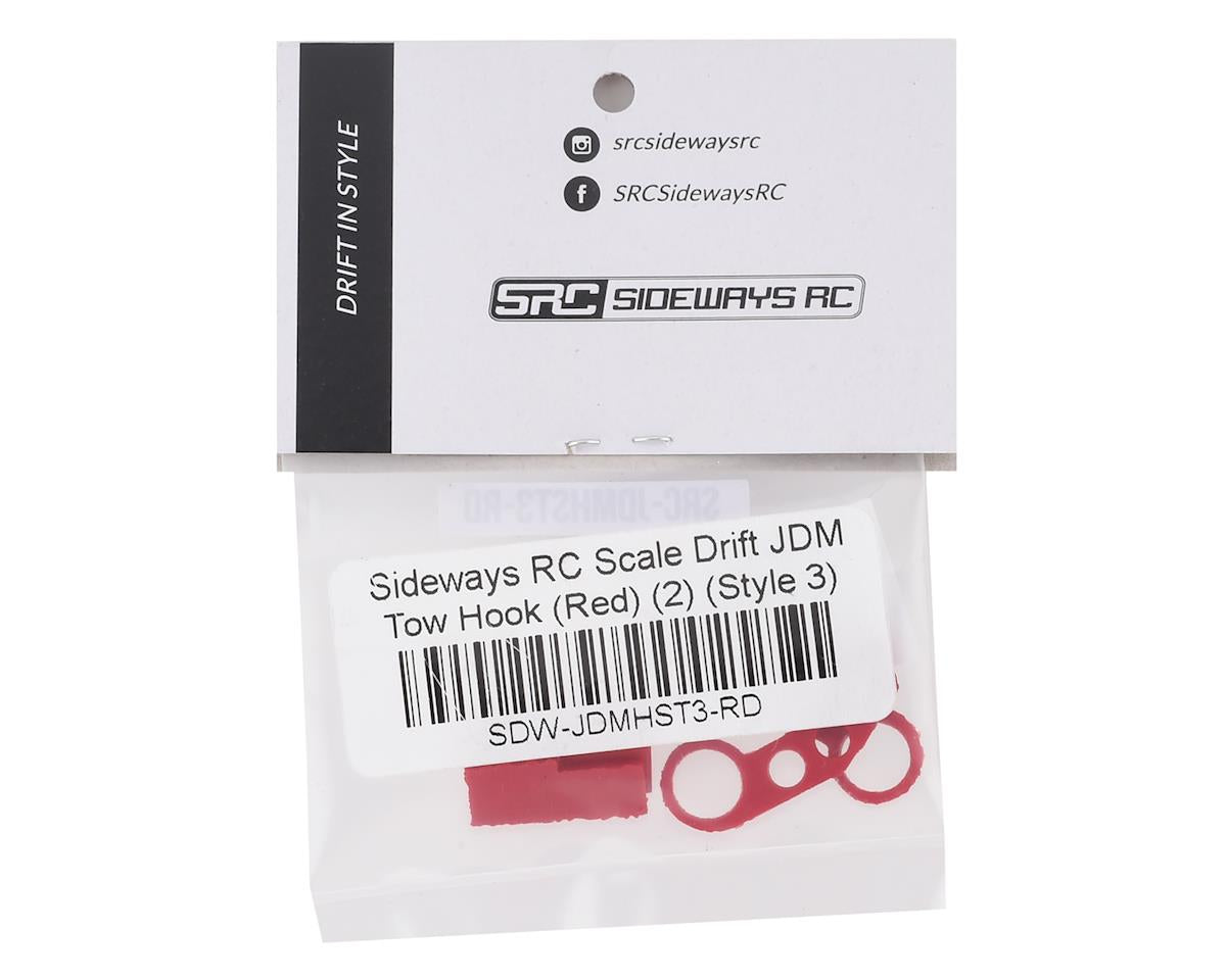 Sideways RC Scale Drift JDM Tow Hook (Red) (2) (Style 3) (SDW-JDMHST3-RD)