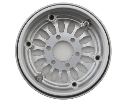Reefs RC SHIELD 1.9" Beadlock Wheels w/Reef Hubs & Rings (Silver) (2) (REEFS204)