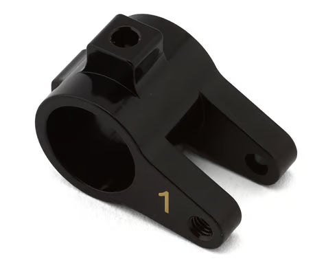 STRC SCX10 Pro Brass Front Axle Link Mount (Black) (14g) (Servo On Axle) (STA232071-1BR)
