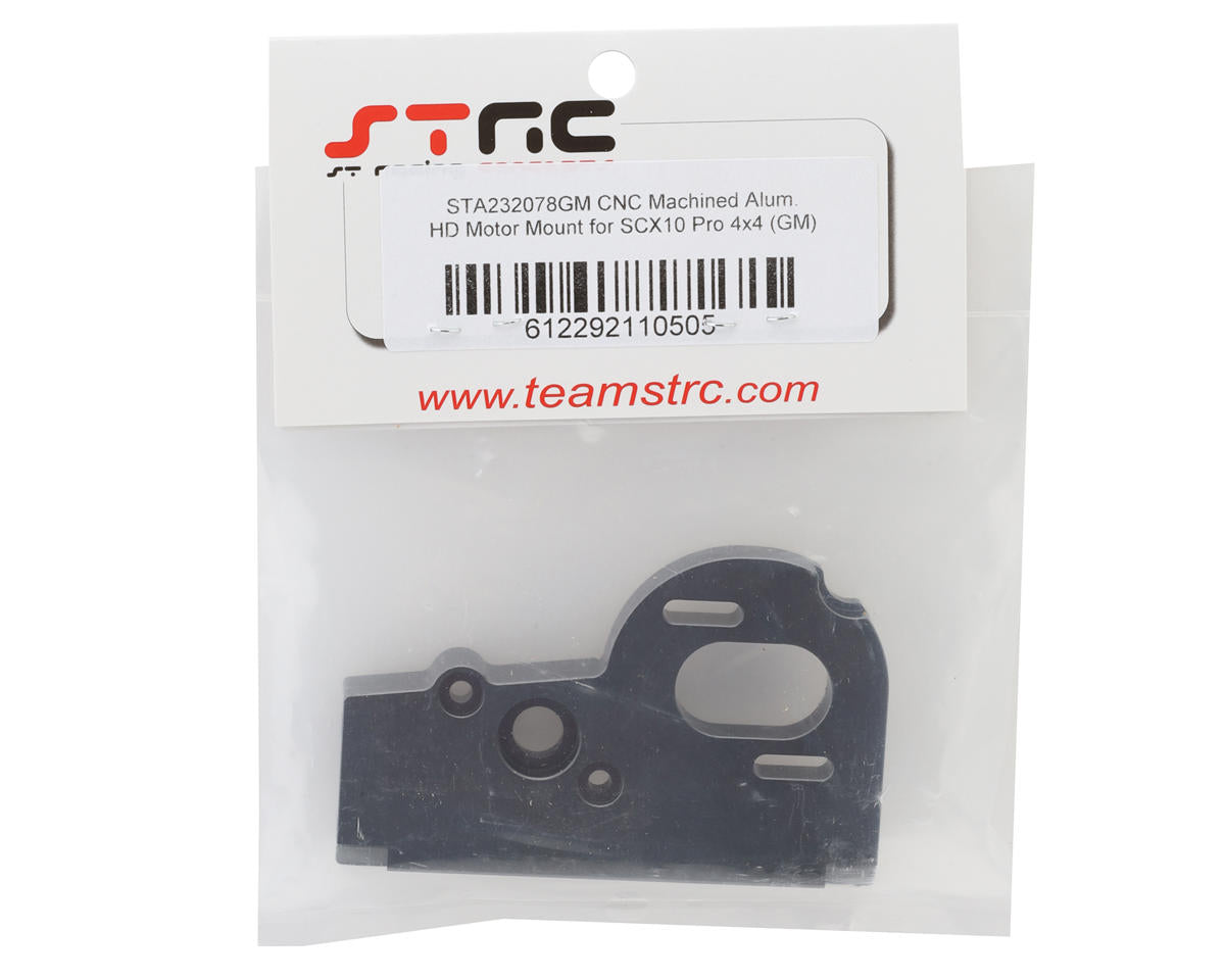 STRC SCX10 Pro CNC Machined Aluminum HD Motor Mount (Gun Metal) (STA232078GM)