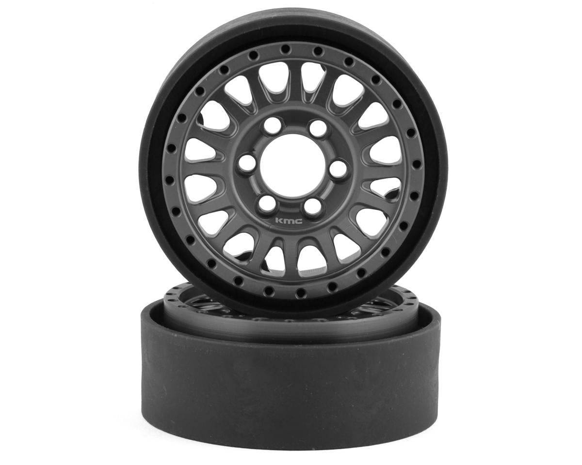 Vanquish Products KMC KM445 Impact 1.9" Beadlock Crawler Wheels (Grey) (2) (VPS07803)