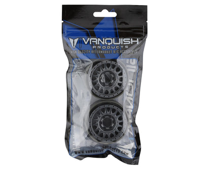 Vanquish Products KMC KM445 Impact 1.9" Beadlock Crawler Wheels (Grey) (2) (VPS07803)