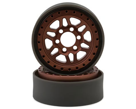 Vanquish Products Battle Born Kilo 1.9" Beadlock Crawler Wheels (Bronze) (2) (VPS08196)